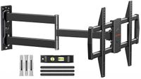 ELIVED support mural TV de 813 mm de long pour la plupart des téléviseurs de 37 à 75 pouces, bras d'extension long universel, support mural TV d'angle, avec fonction d'inclinaison et de pivotement, jusqu'à 45 kg, VESA max. 600 x 400