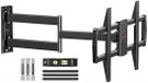 ELIVED support mural TV de 813 mm de long pour la plupart des téléviseurs de 37 à 75 pouces, bras d'extension long universel, support mural TV d'angle, avec fonction d'inclinaison et de pivotement, jusqu'à 45 kg, VESA max. 600 x 400