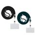 WE Set van 2 universele pads: halsband, zwart + groen, 2 transparante pads – met haken – compatibel met alle smartphone-beschermhoezen – verstelbaar – Movible