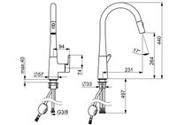 Hansa Designo - Keukenkraan met uittrekbare sproeikop, chroom 51362283