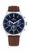 Tommy Hilfiger Analoog multifunctioneel kwartshorloge voor heren, met leren band of roestvrijstalen armband, Bruin, standard size, Klassiek
