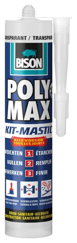Bison Poly Max Kit transparant koker 280 ml