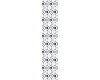 Ambiance Sticker Voorgelijmd vliesbehang - RETRO DIAMANTPATROON IN BLAUWTINTEN - 1 rol van 300x60cm