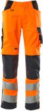 Mascot Safe Supreme Pantalon de travail avec poches genoux hi-vis orange/bleu marine C50