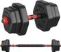SONGMICS Halterset met verbindingsstang - Totaal 10kg - Inktzwart