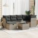 Maison Exclusive - Ensemble de meubles de jardin 7 pièces avec canapé et coussins, gris clair, en polyrotin