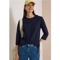 Cecil Shirt met 3/4-mouwen en ronde hals in effen kleur