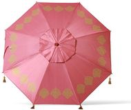 BIGBUY Garden Parasol Ø 200 cm Franjes Oxford Stoffen