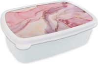 MuchoWow Broodtrommel - Wit - Lunchbox - Kunststof - BPA-vrij - 1.5L - Rechthoek