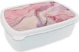 MuchoWow Boîte à pain - Blanc - Lunchbox - Plastique - Sans BPA - 1,5 L - Rectangulaire