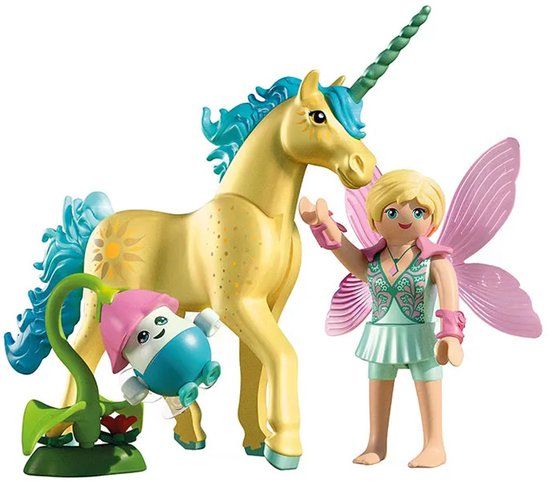 PLAYMOBIL Magische Eenhoorns | Verzamelbare Eenhoorn Zonneschijn Bloesem met Fee | Speelset voor kinderen vanaf 4 jaar | 71842
