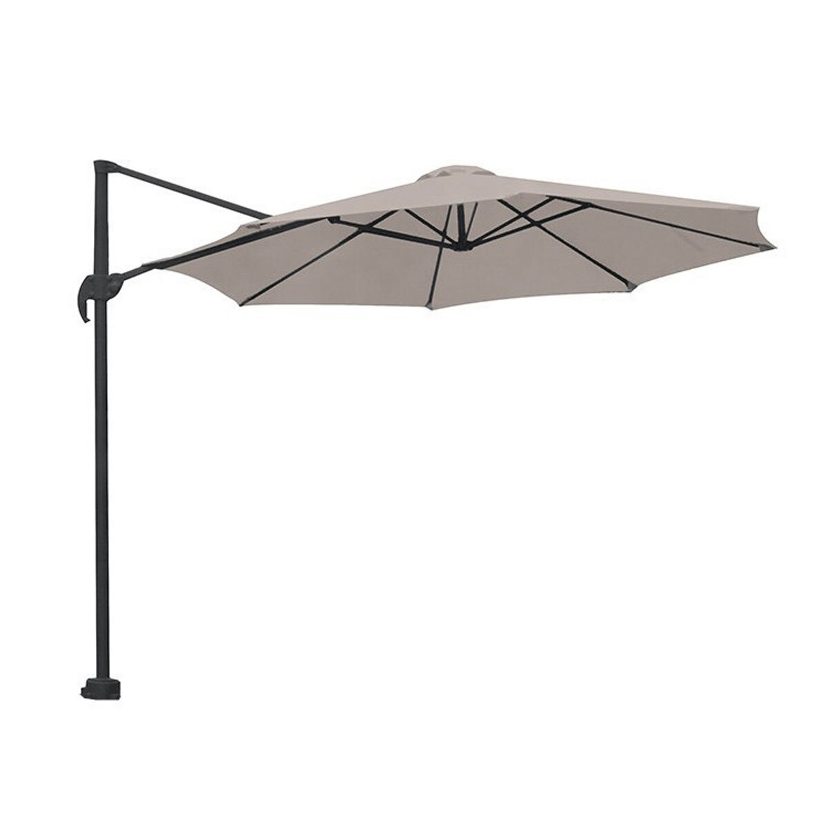 Garden Impressions Hawaii S zweefparasol - 300 cm - carbon black/ sand