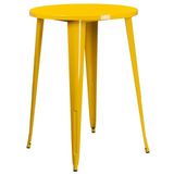 Flash Furniture Ronde tafel voor binnen-buiten bar, metaal, geel, 101,6 x 77,47 x 12,7 cm