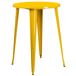 Flash Furniture Ronde tafel voor binnen-buiten bar, metaal, geel, 101,6 x 77,47 x 12,7 cm