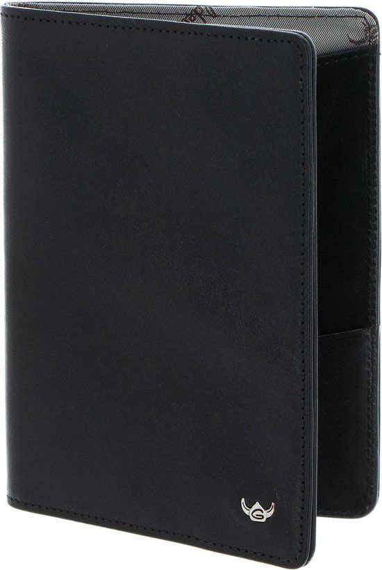 Golden Head Leren identiteitskaarthoesje Colorado RFID Protect Reisepassetui 4455 Schwarz zwart
