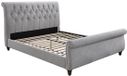 Vente-unique Bedframe stof grijs 140 x 190 cm