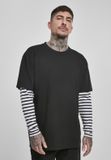 Urban Classics Oversized Double Layer Striped LS Tee Heren Shirt met lange mouwen - L