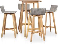 vidaXL 5-delige tuinset massief acaciahout