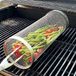 BBQ-kooi van roestvrij staal - rond - hoge sterkte - voor tuinfeesten - 30cm - 13.5L