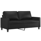 vidaXL - Canapé deux places - 140 cm - similicuir - noir
