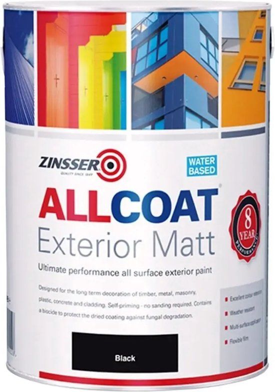 Zinsser Allcoat Exterior Matt Wit 2,5L