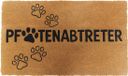 Merkloos Deurmat kokos - 60x40 cm - Dieren - lichtbruin/zwart - Antislip