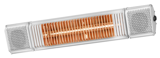 Eurom Heat and Beat - White - Wall-mounted Patio Heater - 2000W - IP65
