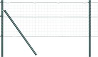 vidaXL - Ingegraven Hekpalen - 13 st - Groen - Gepoedercoat - Staal