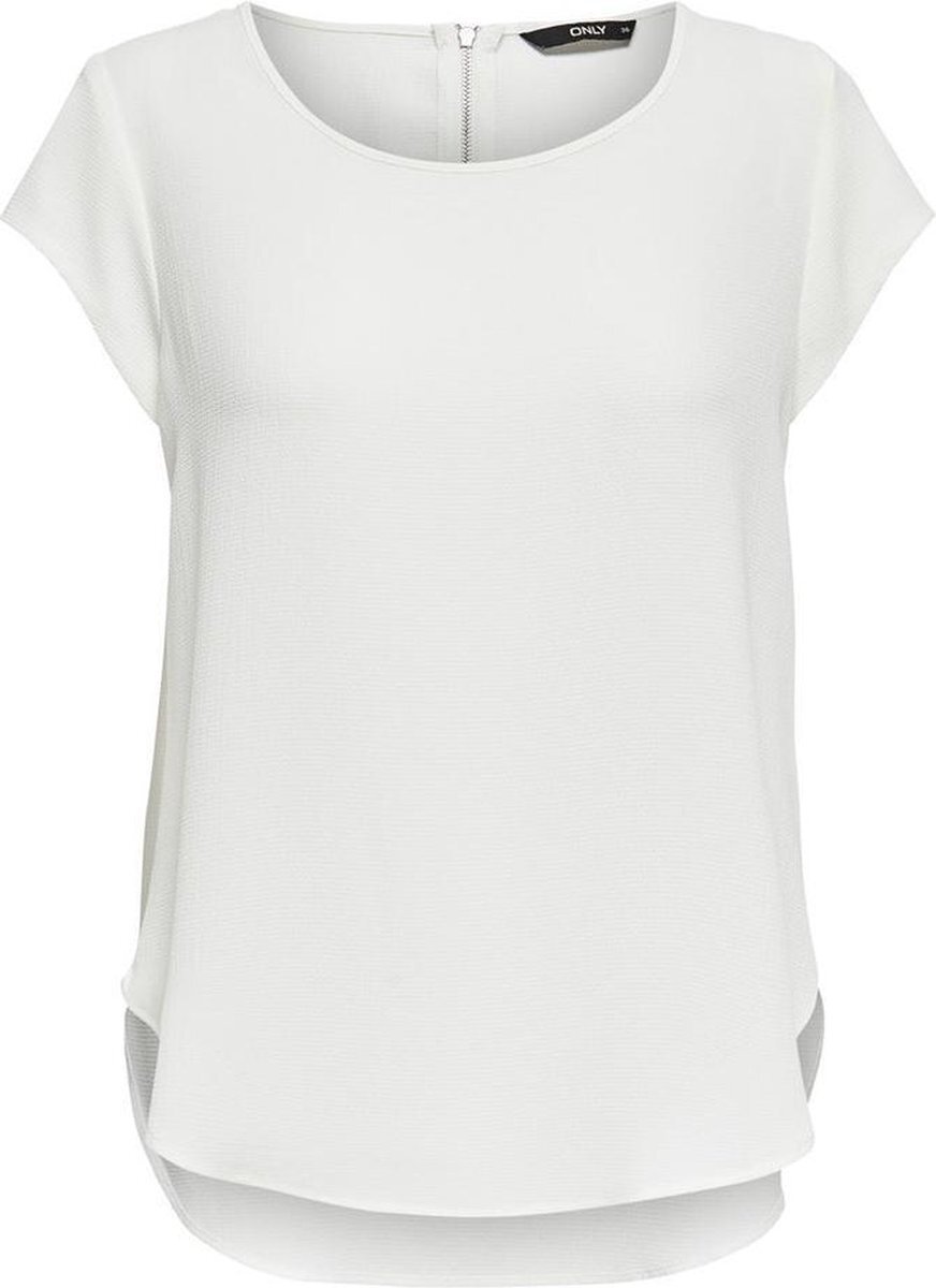 ONLY ONLVIC S/S SOLID TOP WVN Dames T-Shirt - Maat 42