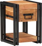 vidaXL - Nachtkastje - 2 st - Bruin - 30 x 30 x 40 cm - Massief Acacia Hout