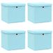 VidaXL Boîte de rangement textile non-tissé (TNT) bleu arctique 28x28x28 cm