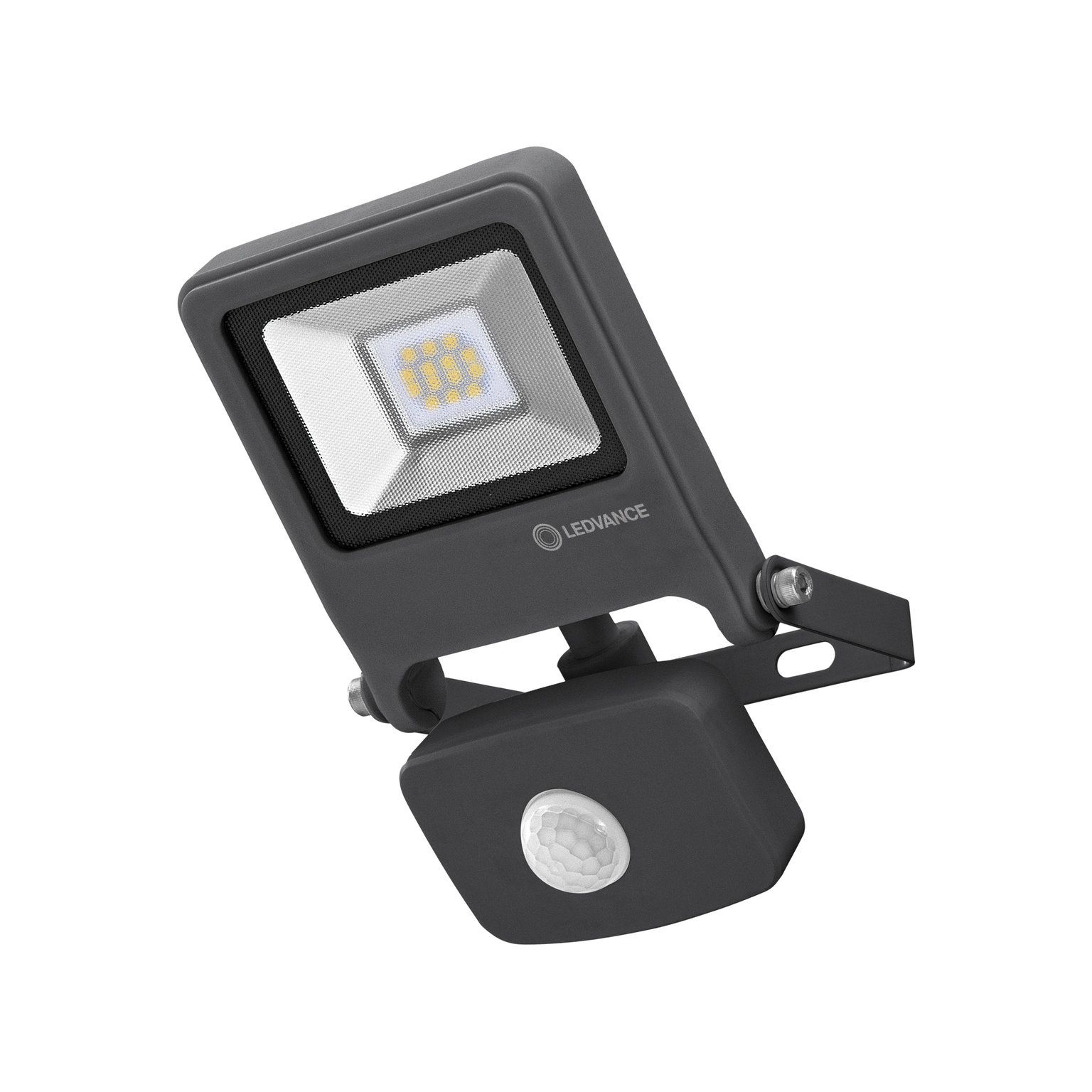 LEDVANCE ENDURA FLOOD 10W LED Floodlight - Graphite - Warm White - 3000K - IP44 - with Motion Sensor