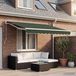Maison Exclusive Tissu de remplacement pour parasol, 4x2 mètres, vert foncé, polyester