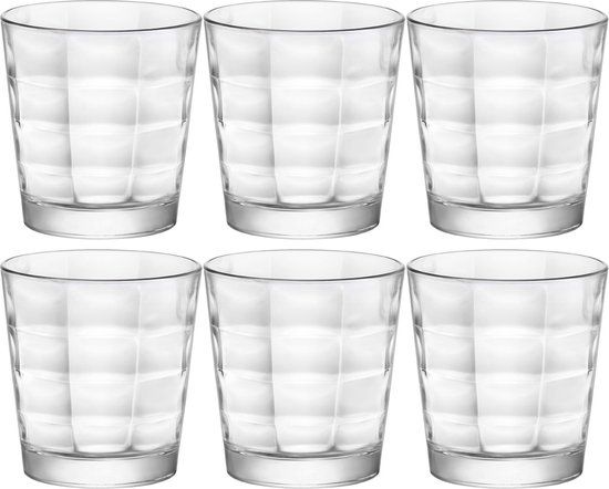Bormioli Rocco Cube Tumbler - 240 ml - Set of 6 - Transparent