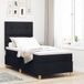 vidaXL Boxspringbed met hoofdbord zwart 80 x 200 cm stof