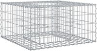 vidaXL Gabion verhoogd bed 80 x 80 x 40 cm gegalvaniseerd staal zilver
