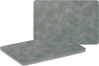 Zeller Placemats - 4x - lederlook - grijs - 42 x 30 cm