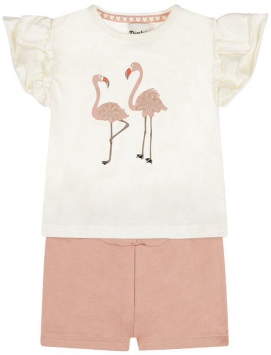 Dirkje Meisjes Kledingset - Off-white - Maat 92