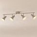 Nola Milia spot de plafond, beige, 4 lampes, 79 cm, E14, métal