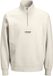 JACK & JONES Jjesoho Sweatshirt Quarter Zip Hn Noos Jnr Heren Lichtbeige