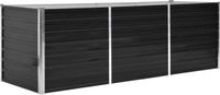 vidaXL Plantenbak verhoogd 240x80x77 cm gegalvaniseerd staal antraciet