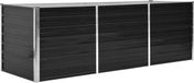 vidaXL Plantenbak verhoogd 240x80x77 cm gegalvaniseerd staal antraciet