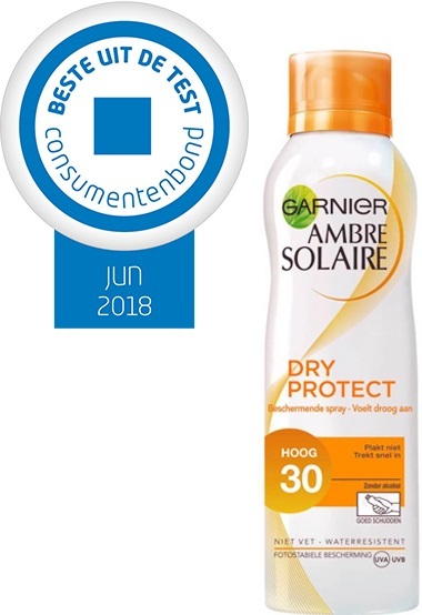 Garnier Ambre Solaire Dry Protect Vernevelde Mist Spray SPF 30 - 200ml - Zonnebrandspray