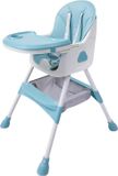 Chaise haute pour bébé - Chaise enfant - 2-en-1, plateau réglable en 5 positions, repose-pieds, convient aux enfants de 3 à 6 ans, jusqu'à 80 kg, pliable - Vert