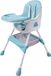 Chaise haute pour bébé - Chaise enfant - 2-en-1, plateau réglable en 5 positions, repose-pieds, convient aux enfants de 3 à 6 ans, jusqu'à 80 kg, pliable - Vert