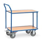 Fetra magazijn - tafelwagen met 2 etages met laadvlak van 1000 x 700 mm