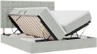 vidaXL - Opbergbed - met hoofdeinde - Lichtgrijs - 200 x 200 cm - Fluweel