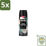Axe Déodorant Spray Pure Coconut 150 ml (5 pièces)