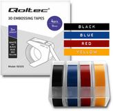 Qoltec Omega Serie - Labelprinterrol - Kleurrijke Zelfklevende Tape - 9mm x 3m - Waterdicht