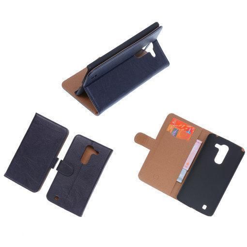 Best Cases Navy Blue Luxe Echt Lederen Booktype Hoesje LG G Pro 2
